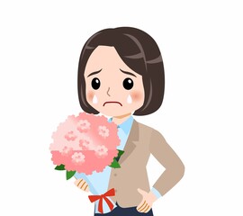 スーツを着た若い女性