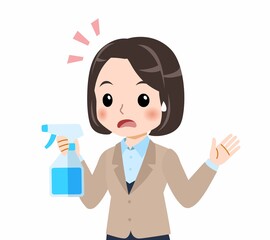 スーツを着た若い女性