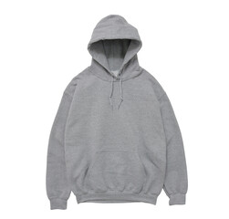 Blank hoodie sweatshirt color grey front view on white background
