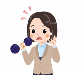 スーツを着た若い女性