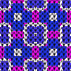 Knitting seamless pattern. Vector illustration