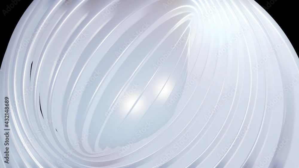 Poster 3d stylish abstract white background with rings or circles twisting in concentric structure. rings t