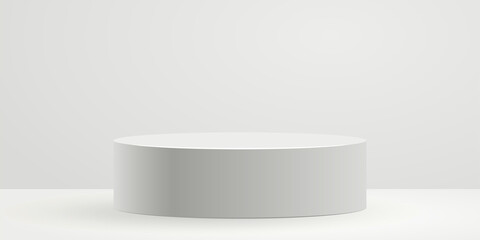 White circle stage background illustration