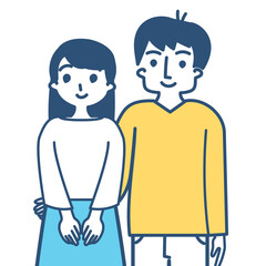 夫婦　カップル　恋人　ベクターイラスト