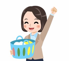 スーツを着た若い女性