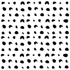 Splashes and drips of black paint on a white background.