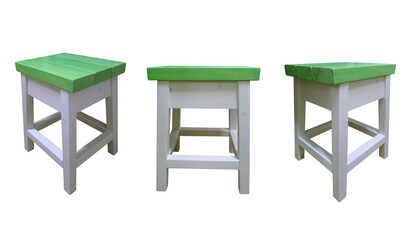 Painted wooden stool chair