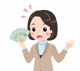 スーツを着た若い女性