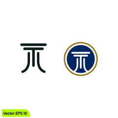 pillar icon lawyer court symbol vector illustration 