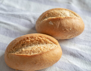 macro photography of buns on a light background