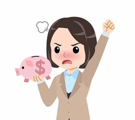 スーツを着た若い女性