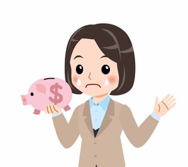 スーツを着た若い女性