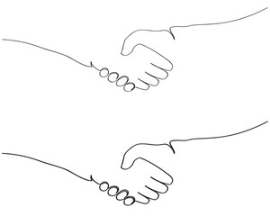ILLUSTRATION DE POIGNÉE DE MAIN_2 épaisseurs différentes © kazy