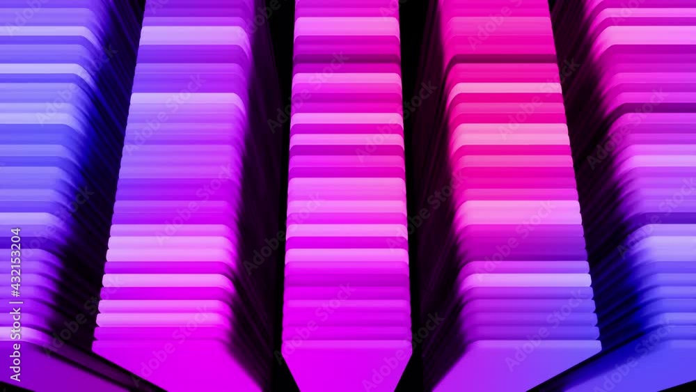 Poster 3d abstract geometric creative dark bg with looping flowing animation, black columns rise and fall f