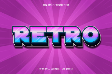 retro editable text effect color pink and black