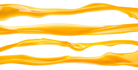 Orange juice splash isolated on white background