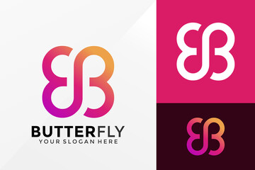 B Butterfly Logo Design, Brand Identity logos vector, modern logo, Logo Designs Vector Illustration Template © Creative99d