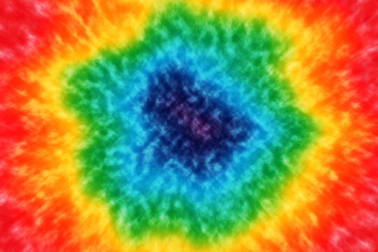 Abstract rainbow background on tie dye pattern.