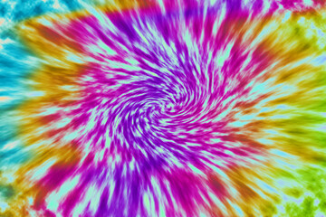 Abstract colourful texture background on swirl tie dye pattern.