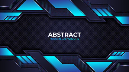 Abstract modern shape metallic background design template	
