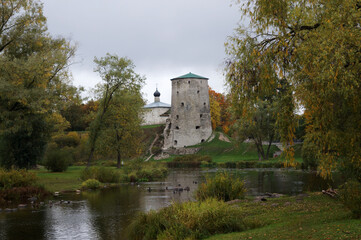 Obraz premium Travel through the ancient city of Russia Pskov