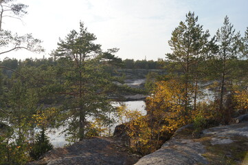 Naklejka na ściany i meble Ladoga skerries beauty of wild nature