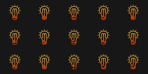 Set of monogram logo design initial letter M combined with other in light bulb style