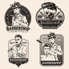 Barbershop vintage prints