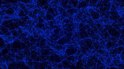 Digital futuristic blue plexus background . Big data , networking technology background .  