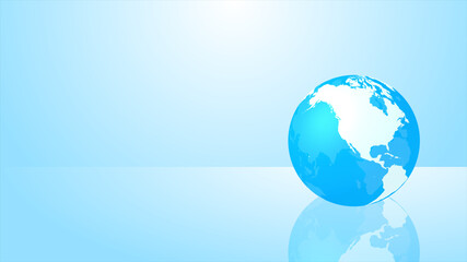 アメリカ中心の青いデジタルネットワークイメージ背景