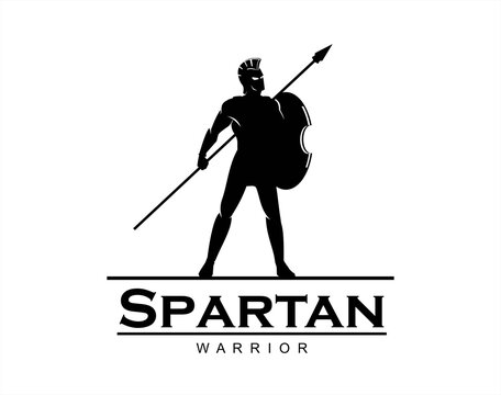 Sparta soldier warrior holding spear and shield