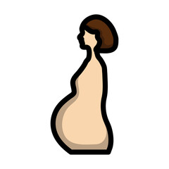 Pregnant Woman With Baby Icon