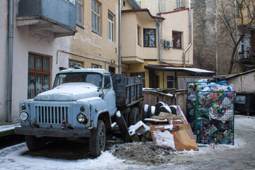Old truck on the back yard