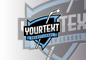 Hockey league tournament logo sport design template