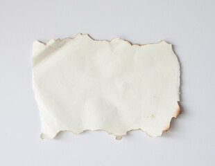 Blank old paper on a white background.