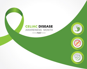 Vector illustration of Celiac Disease Awareness Month in May.