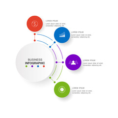 Obraz premium Infographic vector, graph. presentation. Business concepts, parts, steps, processes. Visualization of infographic data. Startup template. - Vector