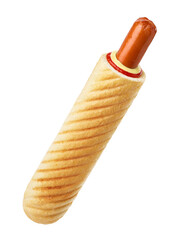 French hot dog with ketchup and mayonnaise