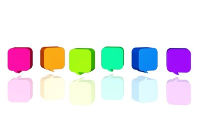 bunte Sprechblasen, Chat, Argumente, Gespräch