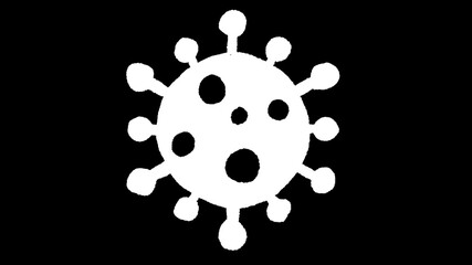 whiteboard style animation of a stylized coronavirus