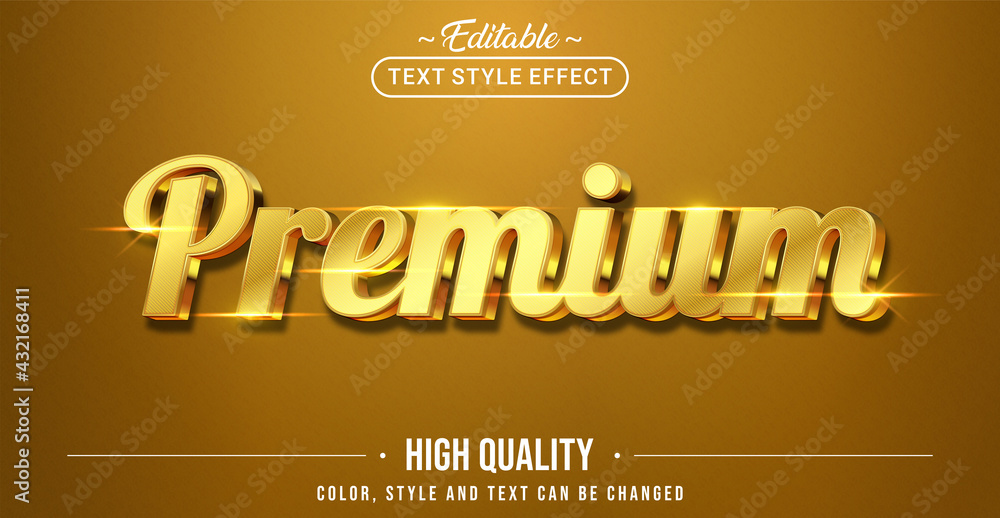 Poster editable text style effect - premium gold text style theme.