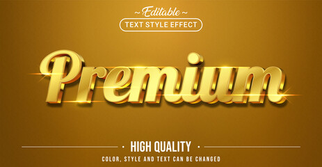 Editable text style effect - Premium Gold text style theme.