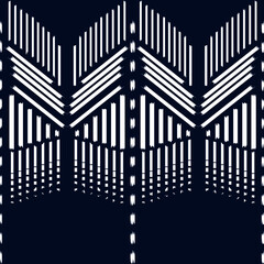 Ikat seamless pattern as cloth, curtain, textile design, wallpaper, surface texture background. Vector EPS10