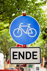 A close up of a sign