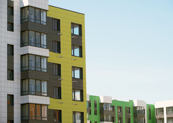 Modern panel apartment building