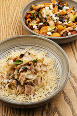 healthy food on a wooden table