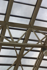 elements of the solid metal frame of the mall
