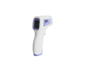 Thermometer Gun Isometric Medical Digital Non-Contact Infrared Sight Handheld Forehead Readings. Temperature Measurement Device isolated on white background