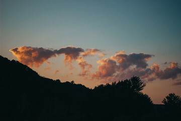 sunset in the mountains