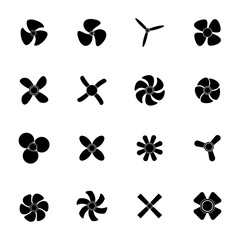 propeller icon set vector sign symbol - obrazy, fototapety, plakaty
